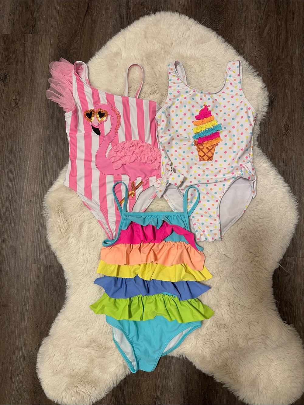 Kids Pink One-Piece Swimsuit bundle size 6